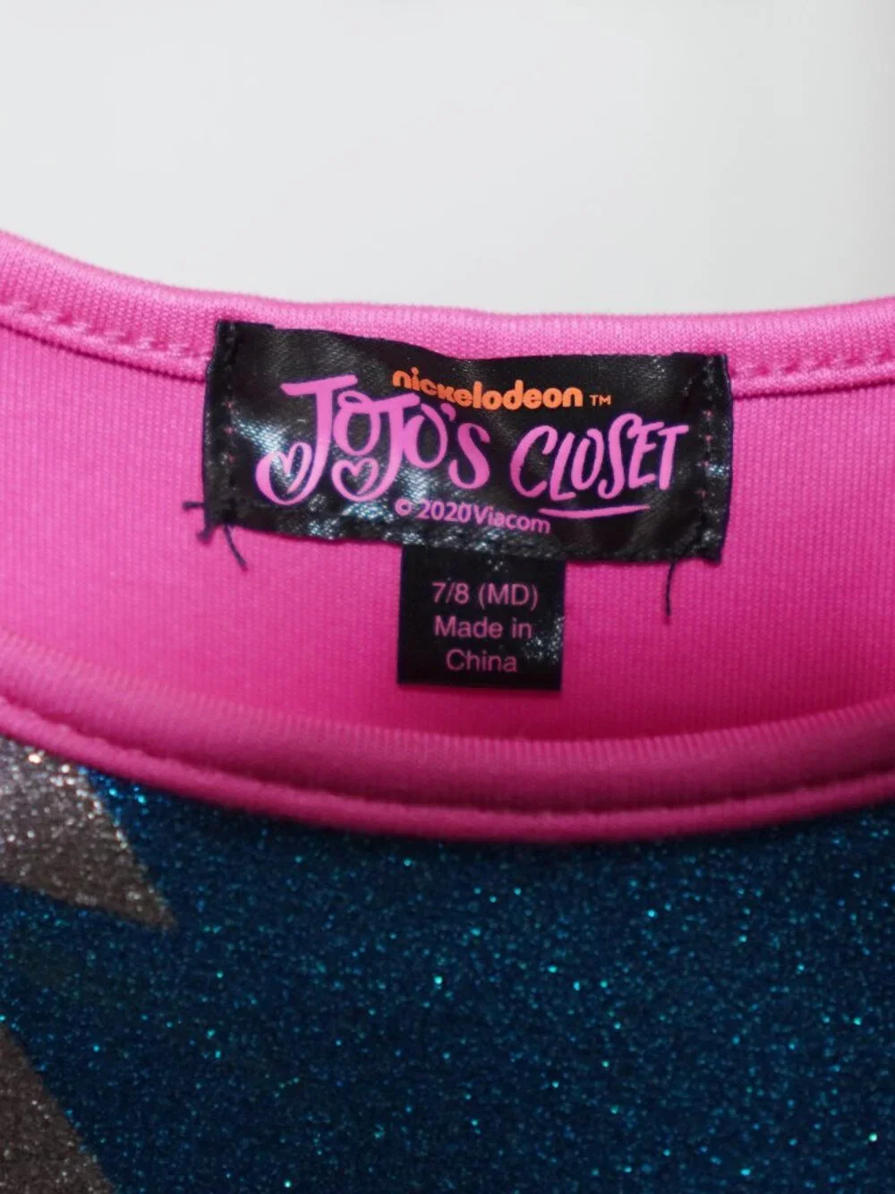 Nickelodeon JoJo’s Closet Pink Glitter Sequin Dress Girls Size 7/8